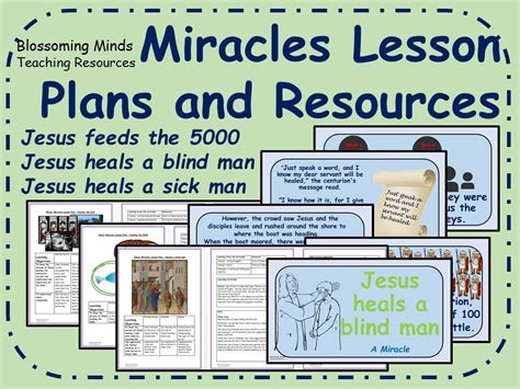 Jesus Miracles 3 Week Unit With Resources Teaching Resources