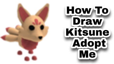 How To Draw Kitsune Fox From Roblox Adopt Me Step By Step Youtube
