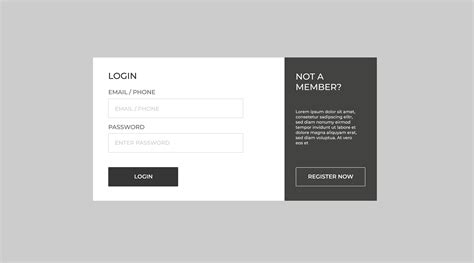 Login And Register Page On Behance
