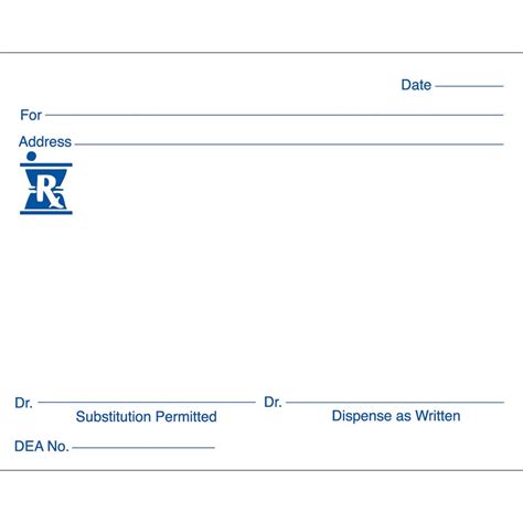 Blank Prescription Form Template 6 Templates Example Templates