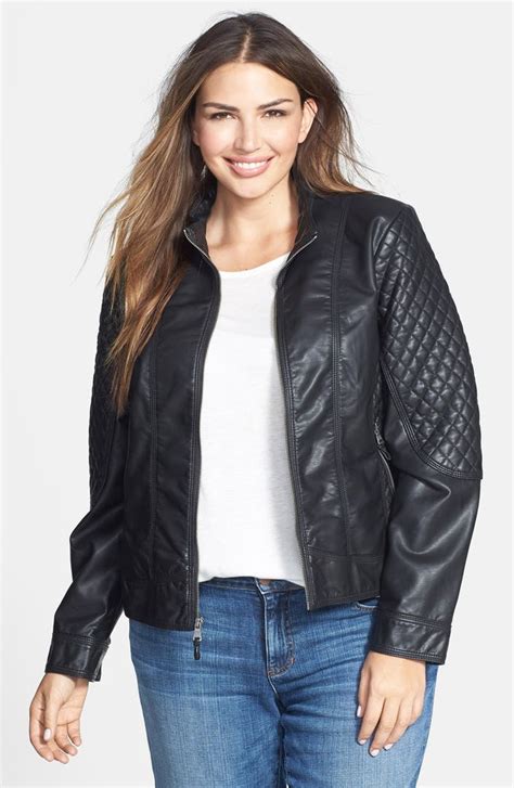Jessica Simpson Faux Leather Jacket Plus Size Nordstrom