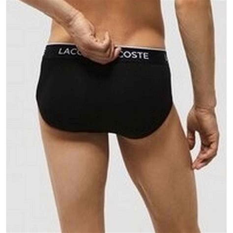 Pack De 3 Slips Noir Lacoste Underwear 3 SUISSES