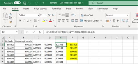 Pincode Mapping In Excel Stack Overflow