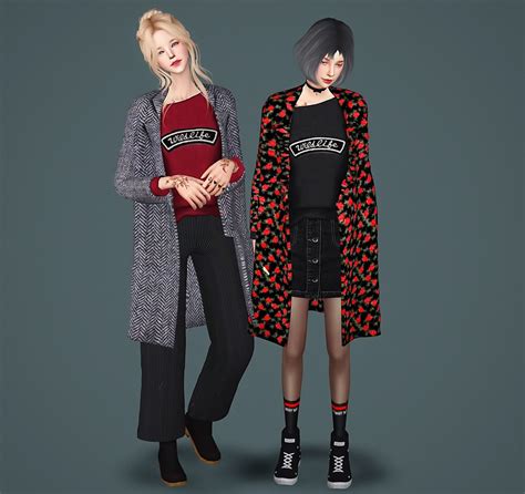 Kpop Simmer The Sims 4 And Kpop ♥ — Meeyou X F Long Coat 18 Swatches