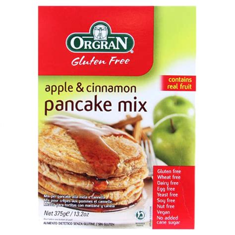 Orgran Gluten Free Apple Cinnamon Pancake Mix 375g Prices Foodme
