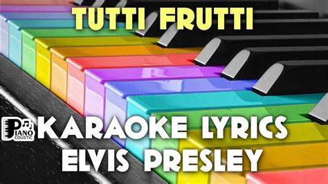 Tutti Frutti Elvis Presley Karaoke Lyrics Version Hd Youtube