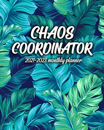 Chaos Coordinator 2021 2023 Monthly Planner Tropical Palm Leaves Three Year Calendar Diary