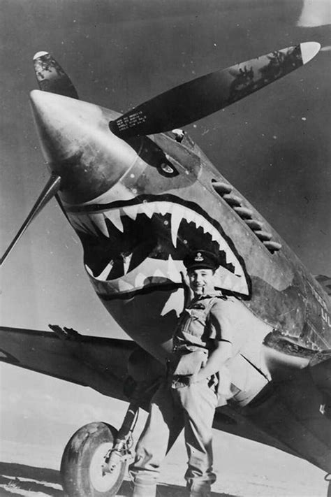 Flying Tigers Aviation Unit Ww Photo Glossy In Ebay Nose