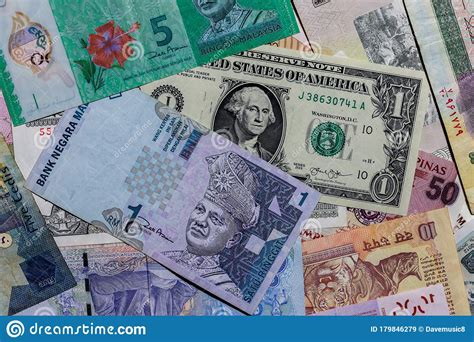 Thursday 01 april 2021, 05:00 pm, gmt. One US Dollar With Different Malaysian Ringgit Banknotes ...