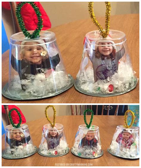 Snow Globe Cup Ornaments Crafty Morning Artesanato Infantil Natal