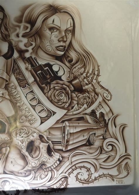 MURALS AND TATTOOS BY SAL O C Page Lowrider Art Chicano Art Tattoos Chicano Drawings