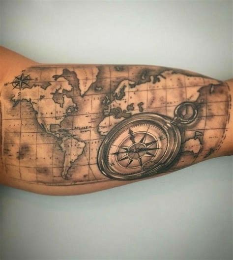 Watercolour World Map Wrist Tattoo Tatouage Carte Tatouage Carte Du