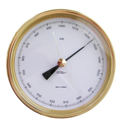 A barometer is a scientific instrument used in meteorology to measure atmospheric pressure. Fischer Precision Aneroid Barometer