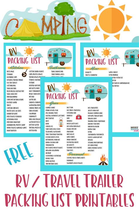 The Rv Packing List For Camping