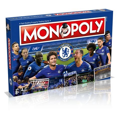 The classic boardgame takes on a new shape in this chelsea edition. Chelsea Fc Monopoly Football Board Game Official 5036905033190