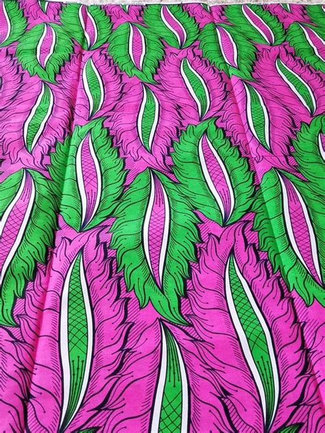 Pink And Green African Fabric Ankara Fabric African Etsy African