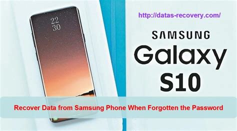 Recover Data From Samsung Phone When Forgotten The Password