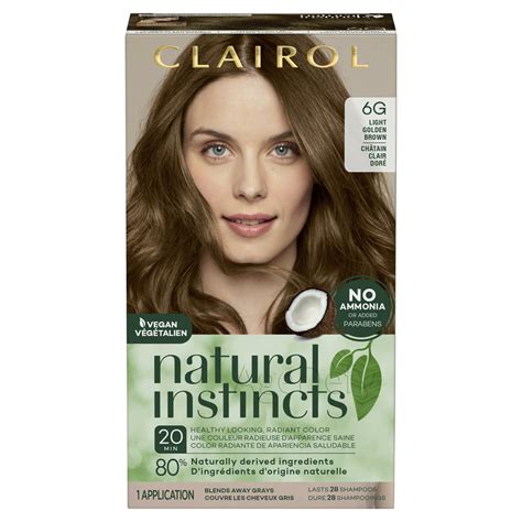 Clairol Natural Instincts 6g Light Golden Brown Semi Permanent Hair Dye