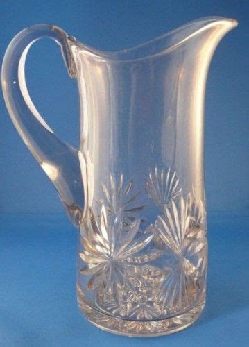 Antique Eapg Glass Water Pitcher Mystery Pattern Antiques Glass Pattern Glass