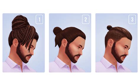 Sims Cc Man Bun With Long Hair Dealasev