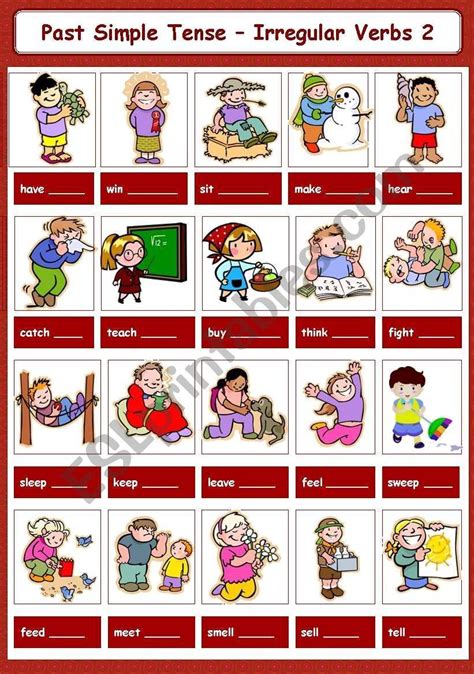 Irregular Past Tense Verbs Regular And Irregular Verbs Fall Verb