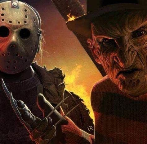Jason Voorhees And Freddy Krueger Horror Horror Movies Scary Movie
