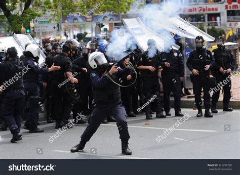 Istanbul Turkeymay 1 Turkish Police Fired Stock Photo Edit Now 241297708