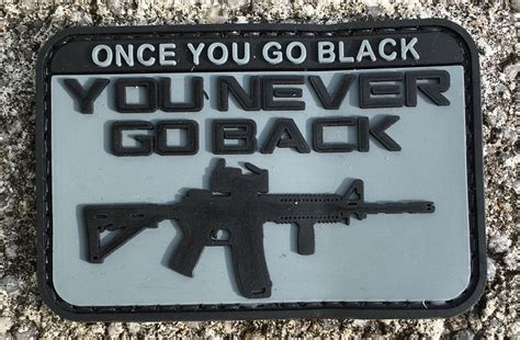 Ranger Jack Armyonlinestore Once You Go Black You Never Go Back Pvc Velcro Patch