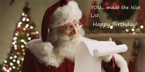 You Made The Nice List December Birthday Santa Santababy