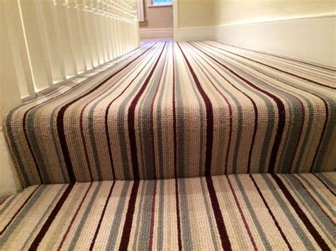 Grape And Grey Stripe Stair And Hallway Carpet Victorian London By