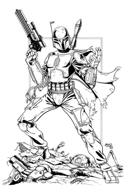 Coloriage Star Wars Mandalorien à Imprimer Coloriage Mandalorien Coloriages Pour Enfants Et