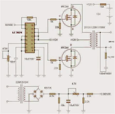 Skema Inverter Mini 12v Ke 220v Ruang Ilmu