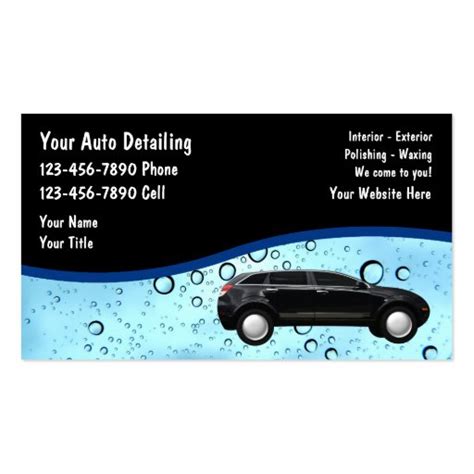 Even if you don't need it, using a credit card can benefit your detailing business. Auto Detailing Business Cards | Zazzle
