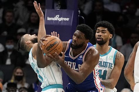 Embiid Scores 43 76ers Hold Off Pesky Hornets 127 124 In Ot Ap News