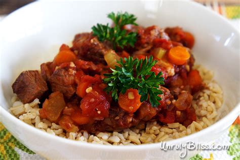 Slow Cooker Beef And Tomato Stew Unruly Bliss