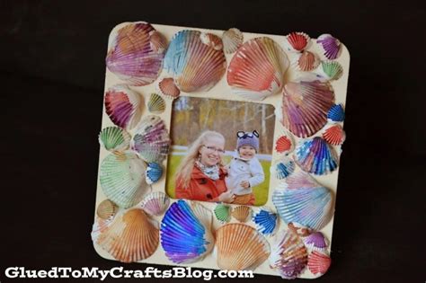 Watercolor Seashell Frame Kid Craft