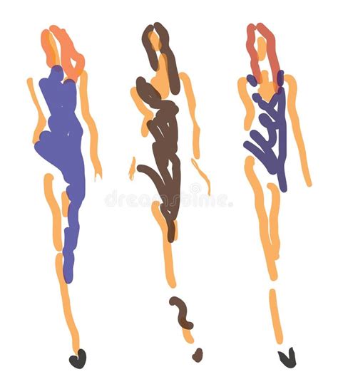 Fashion Girls Sketch Stock Vector Illustration Of Drawn 26784395