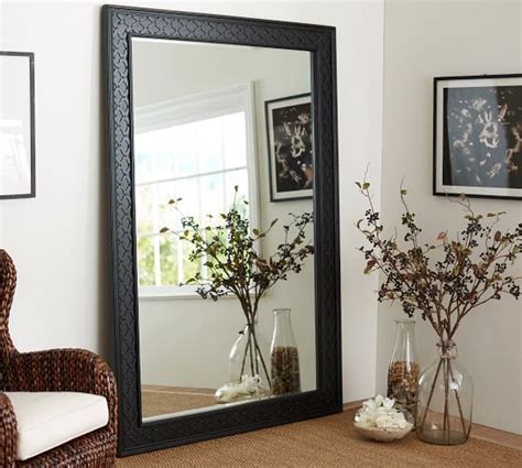 Black Fretwork Floor Mirror 57 X 82 Floor Mirror Floor Mirror Living Room Large Floor Mirror