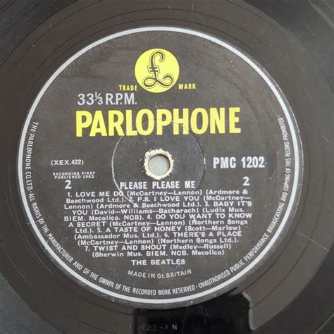 The Beatles Please Please Me 1963 Uk Vinyl Day Pmc1202 1n 1n Ej Day