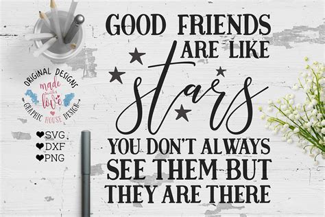 You know the old saying, good friends are like stars. Good Friends Are Like Stars Cutting File SVG, DXF, PNG ...
