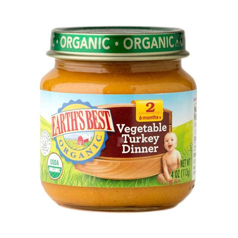 Baby food can do much more than soothe an upset tummy. Vegetable Turkey Dinner Baby Food Stage 2 by Earth's Best ...