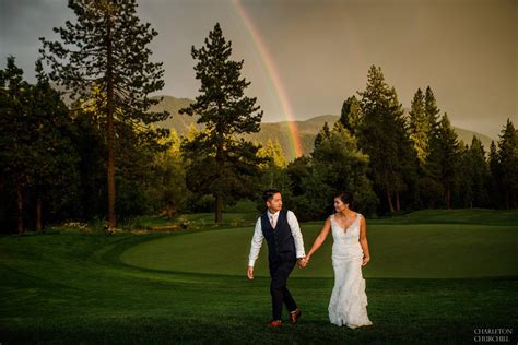 The Chateau Incline Village Wedding Venue With Couple In Tahoe During
