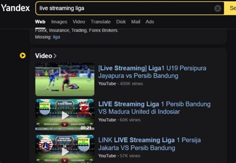 Cara Nonton Bola Di Yandex Liga Streaming Football Free Vpn