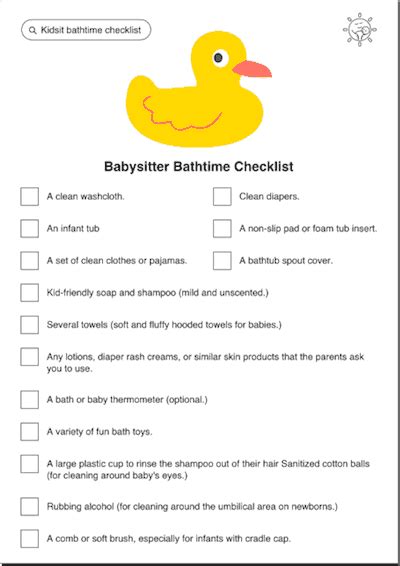 Printable Babysitting Kit Free Forms Checklists Documents