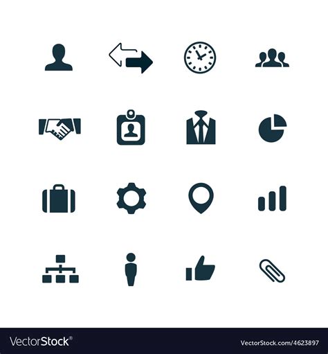 Corporate Icons Set Royalty Free Vector Image Vectorstock