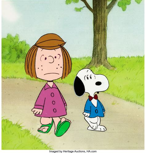 charlie brown and snoopy show peppermint patty and snoopy lot 97323 heritage auctions