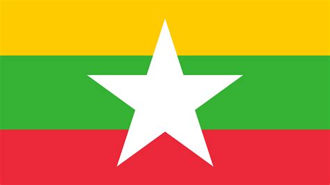 Download Wallpapers 4k Myanmar Flag Asian Countries 3
