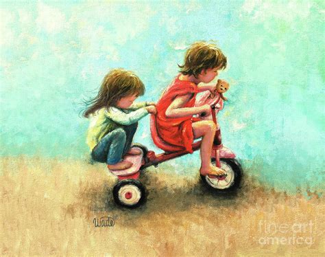 Hang On Two Sisters Painting By Vickie Wade Pixels