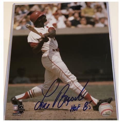 Lou Brock Autographed 8x10 Photograph Nationals Baseball Player