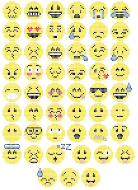 Emoji Cross Stitchperler Bead Pattern Etsy